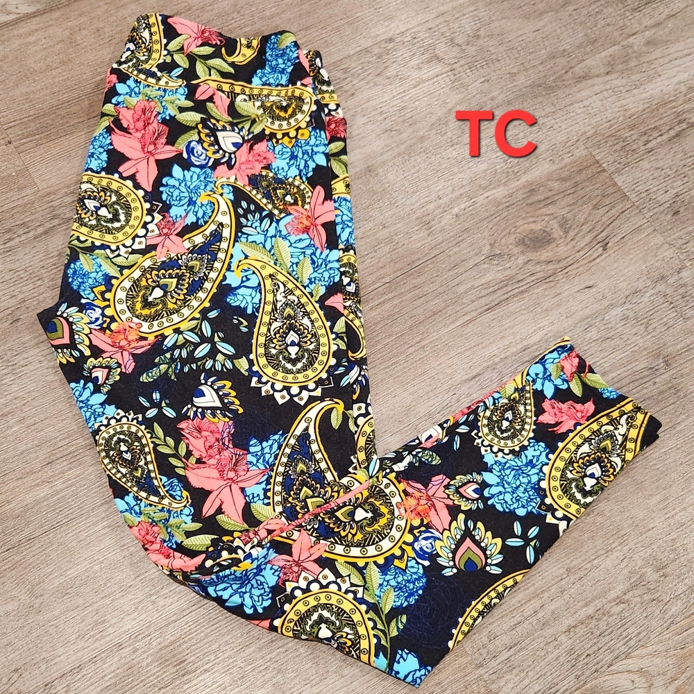 Colorful Paisley Floral Leggings